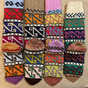 HAND KNITTED SOCKS Christmas Gift For Loved Ones Warm Soft Hand-Made Super Cool